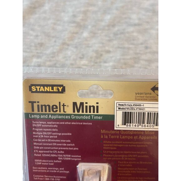 Stanley Lampmaster Mini Indoor 1-outlet Polarised 24 Hour Timer - Picture 6 of 7